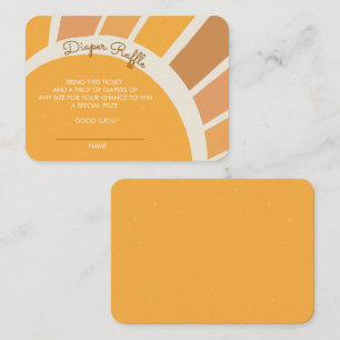 Boho Little ray of Sunshine Baby Shower Diaper Enclosure Card