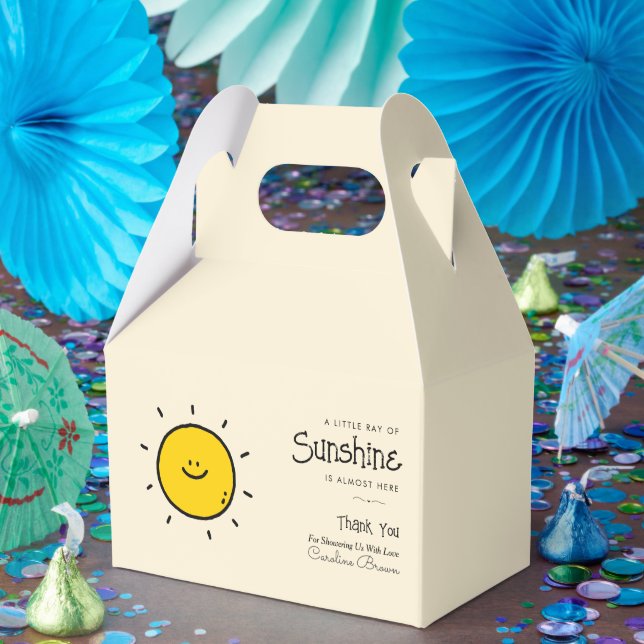 Boho Little Ray Of Sunshine Baby Shower Favour Box (Party)