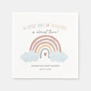 Boho Little Ray of Sunshine Baby Shower Napkin