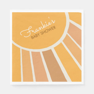 Boho Little ray of Sunshine Baby Shower Napkin