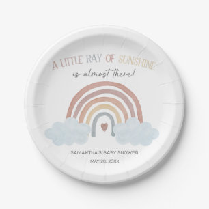 Boho Little Ray of Sunshine Baby Shower Paper Plate