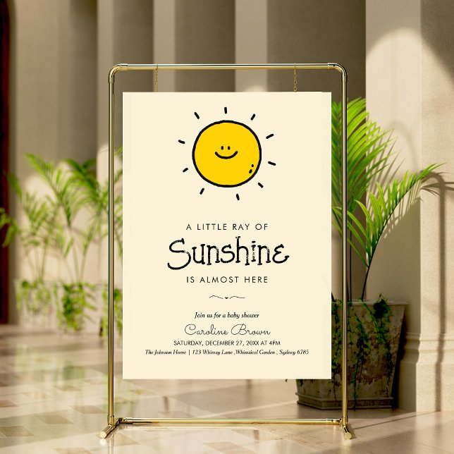 Boho Little Ray Of Sunshine Baby shower Poster (Creator Uploaded)