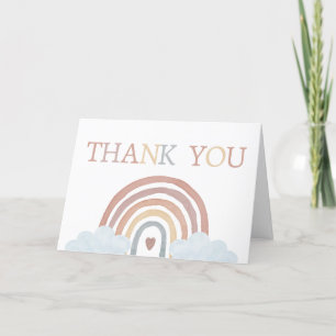 Boho Little Ray of Sunshine Baby Shower Thank You Card