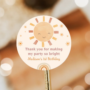 Boho Little Sunshine Birthday Sticker