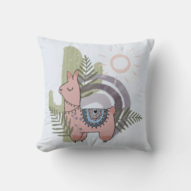 Boho Llama Cushion (Front)