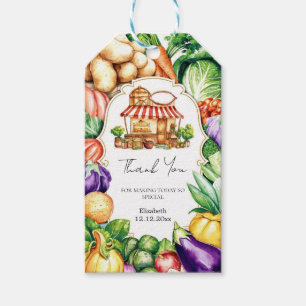 Boho Locally Grown Farmer's Market Baby Shower Gift Tags
