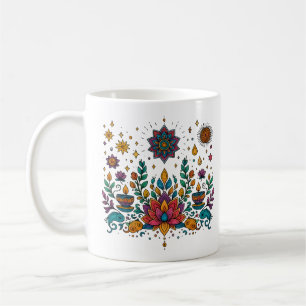 Boho Lotus Mind Meditation Art Coffee Mug