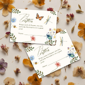 Boho Love Bug Insects Dragonfly baby shower Enclosure Card