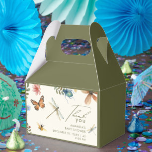 Boho Love Bug Insects Dragonfly baby shower Favour Box