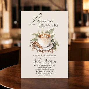 Boho Love is Brewing Bridal Shower Invitation