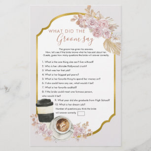 Boho Love is Brewing Bridal Shower What Groom Say