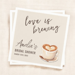 Boho Love is Brewing Coffee Bridal Shower Napkin