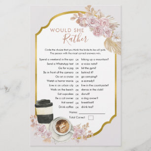 Boho Love is Brewing Would She Rather Games