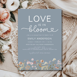 Boho Love is in Bloom Wildflower Bridal Shower Invitation