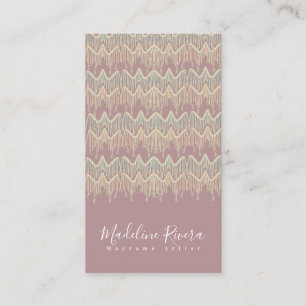 Boho Macrame Artist Handmade Art Designer Blush Business Card