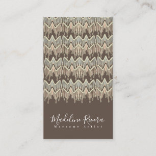 Boho Macrame Artist Handmade Art Designer Business Card