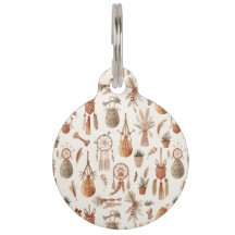 Boho Macrame Easter Pet ID Tag Woven Eggs