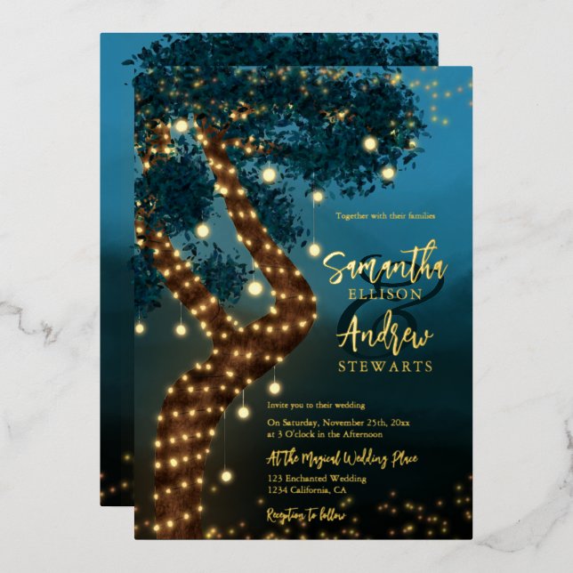 Boho magical enchanted forest woodland wedding (Front/Back)