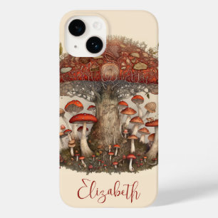 Boho Magical Red Spotted Mushroom Case-Mate iPhone 14 Case