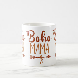 Boho Mama Feather Arrow Typography Coffee Mug
