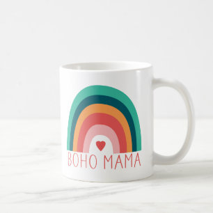 Boho Mama Rainbow Modern Bright Colours Trendy Coffee Mug