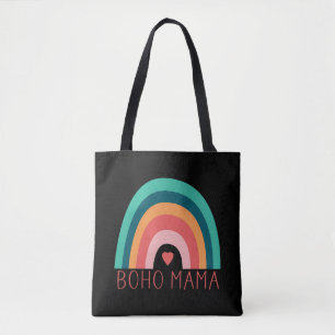 Boho Mama Rainbow Modern Bright Colours Trendy Tot Tote Bag
