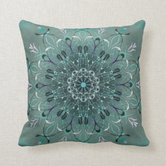 Boho Mandala Dark Turquoise Cushion