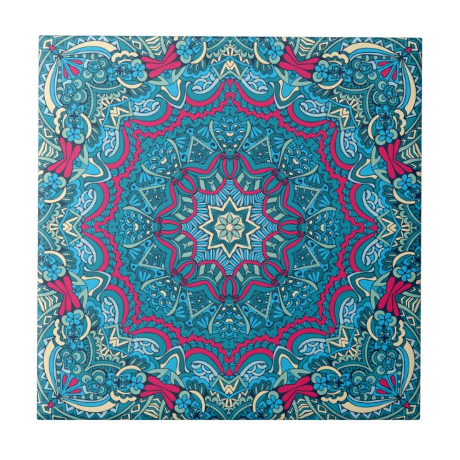 Boho Mandala Festive  Tile (Front)