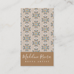  Boho Mandala Henna Artist Yoga Macrame Pattern  Business Card