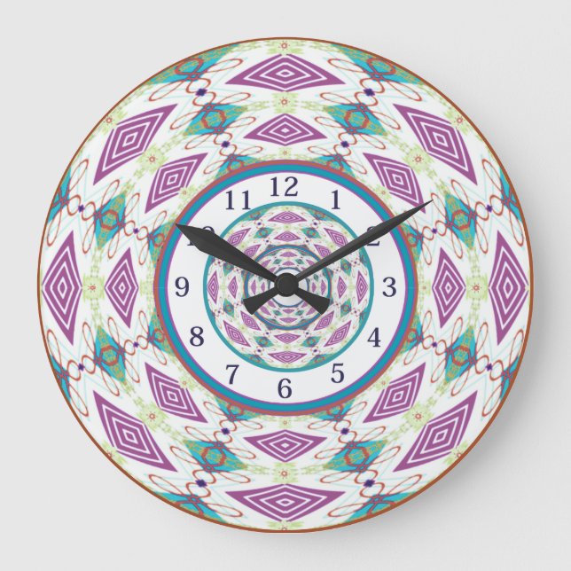 Boho Mandala  Large Clock (Front)