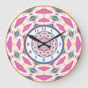 Boho Mandala  Large Clock