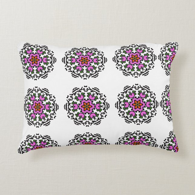 Boho Mandala Pattern Decorative Cushion (Front)