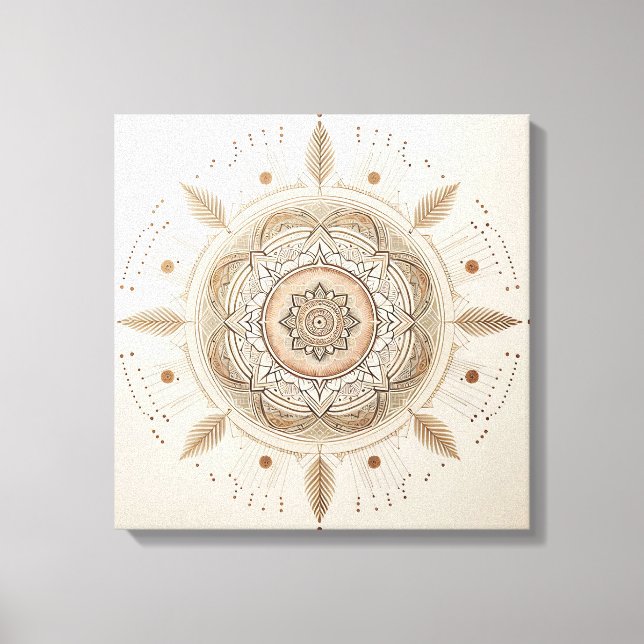 Boho Mandala Wall Art | Intricate Sacred Geometry (Front)