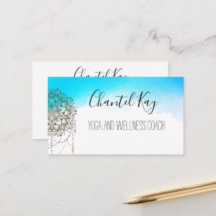 Boho Mandala Watercolor Business Card