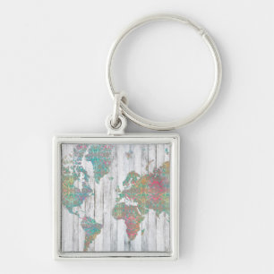 Boho Map II Key Ring