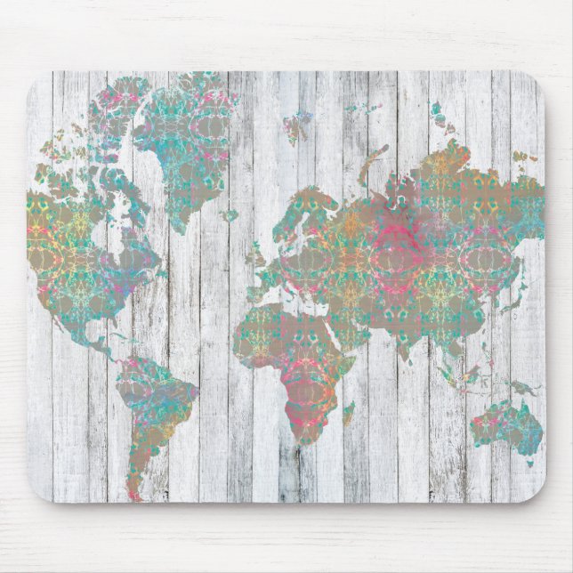 Boho Map II Mouse Mat (Front)