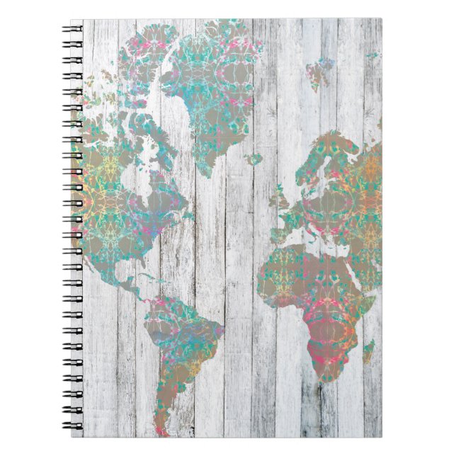 Boho Map II Notebook (Front)
