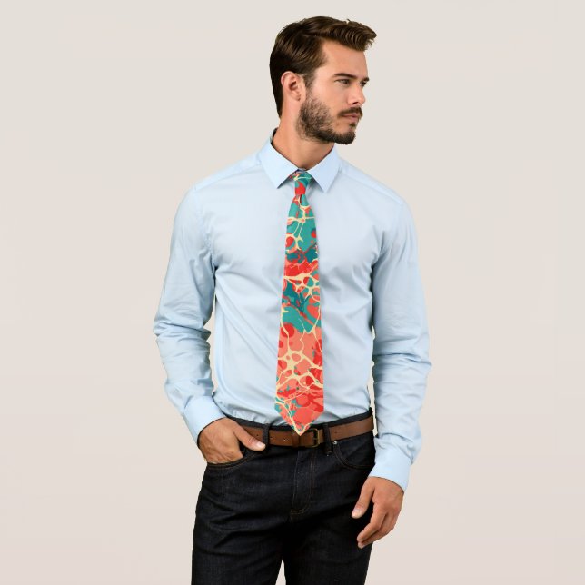 Boho marble pattern , asian boho style tie (In Situ)