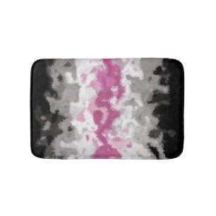 Boho Marbled Abstract Librafeminine Pride Flag Bath Mat