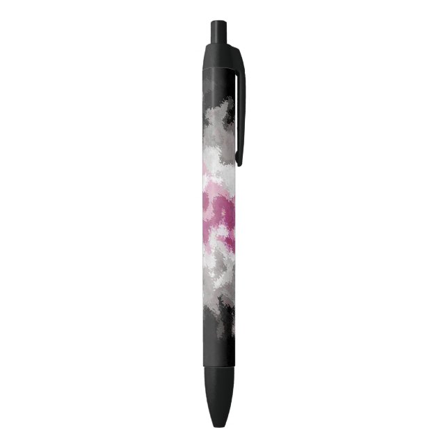 Boho Marbled Abstract Librafeminine Pride Flag Black Ink Pen (Bottom (Vertical))