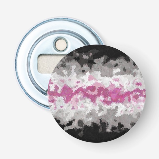 Boho Marbled Abstract Librafeminine Pride Flag Bottle Opener (Front)