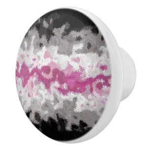 Boho Marbled Abstract Librafeminine Pride Flag Ceramic Knob