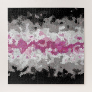 Boho Marbled Abstract Librafeminine Pride Flag Jigsaw Puzzle