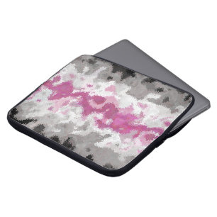 Boho Marbled Abstract Librafeminine Pride Flag Laptop Sleeve