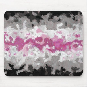 Boho Marbled Abstract Librafeminine Pride Flag Mouse Mat