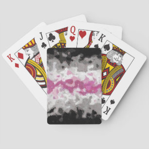 Boho Marbled Abstract Librafeminine Pride Flag Playing Cards