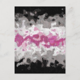 Boho Marbled Abstract Librafeminine Pride Flag Postcard