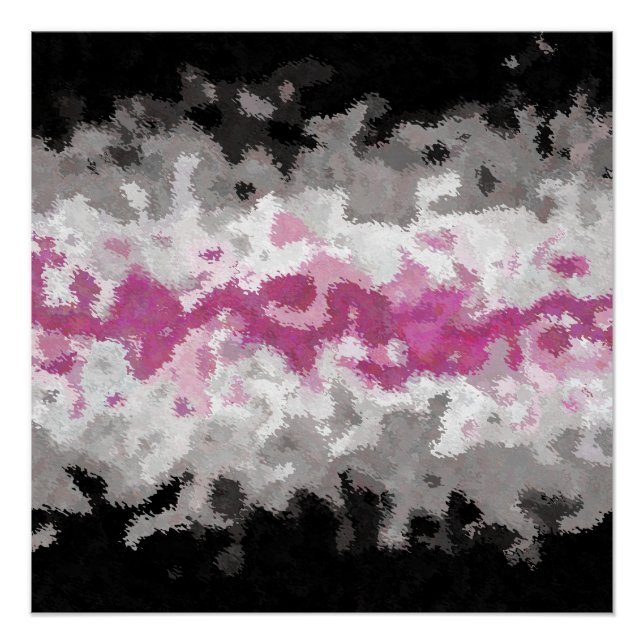 Boho Marbled Abstract Librafeminine Pride Flag Poster (Front)