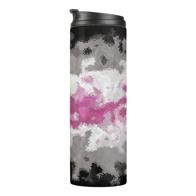 Boho Marbled Abstract Librafeminine Pride Flag Thermal Tumbler (Rotated Right)