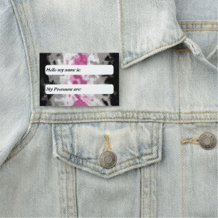 Boho Marbled Customisable Librafeminine Pride Flag Name Tag